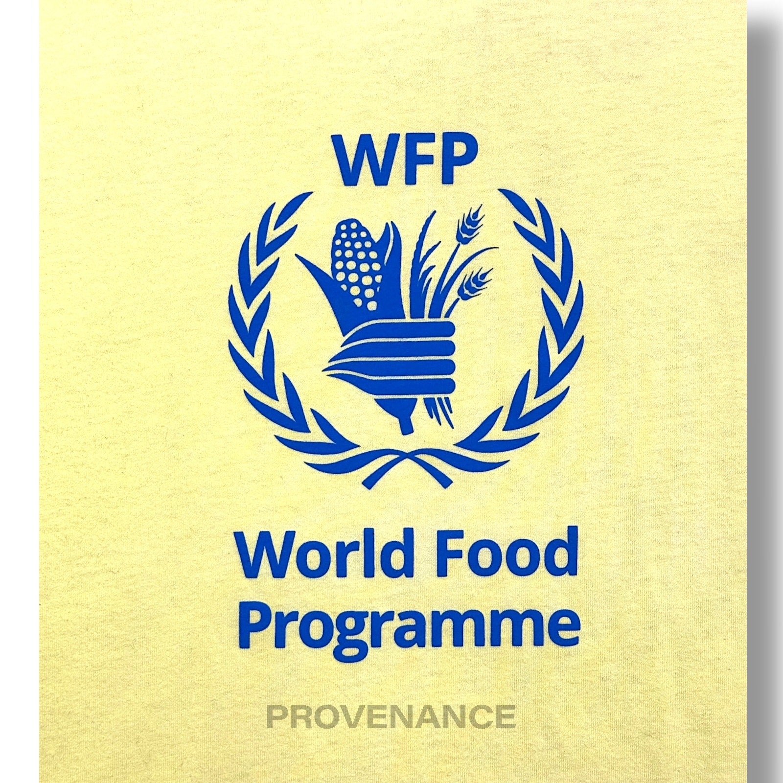 Balenciaga WFP Logo T-Shirt - Neon Yellow Blue XS - 5