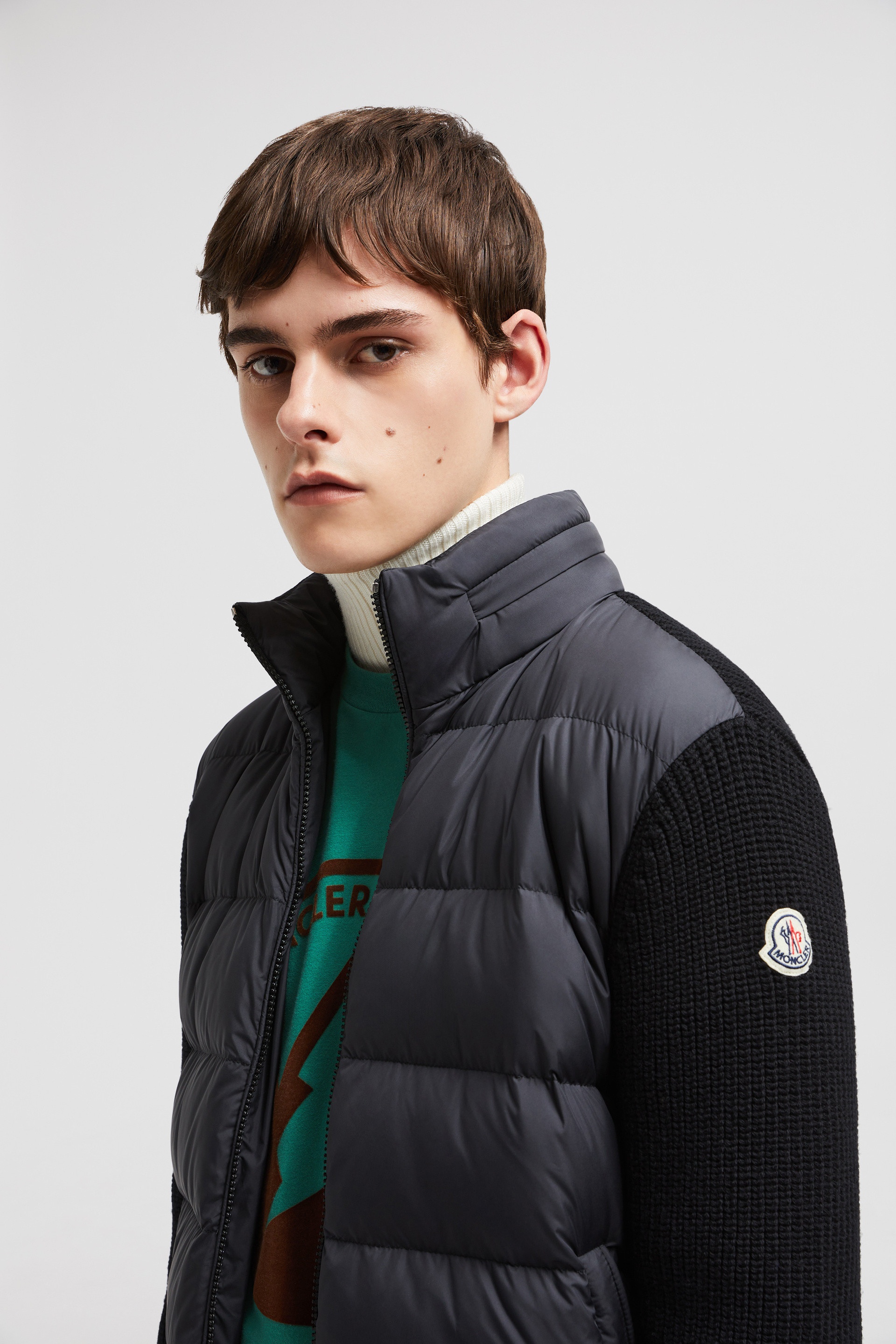 Moncler Padded Wool Zip-Up Hoodie | REVERSIBLE