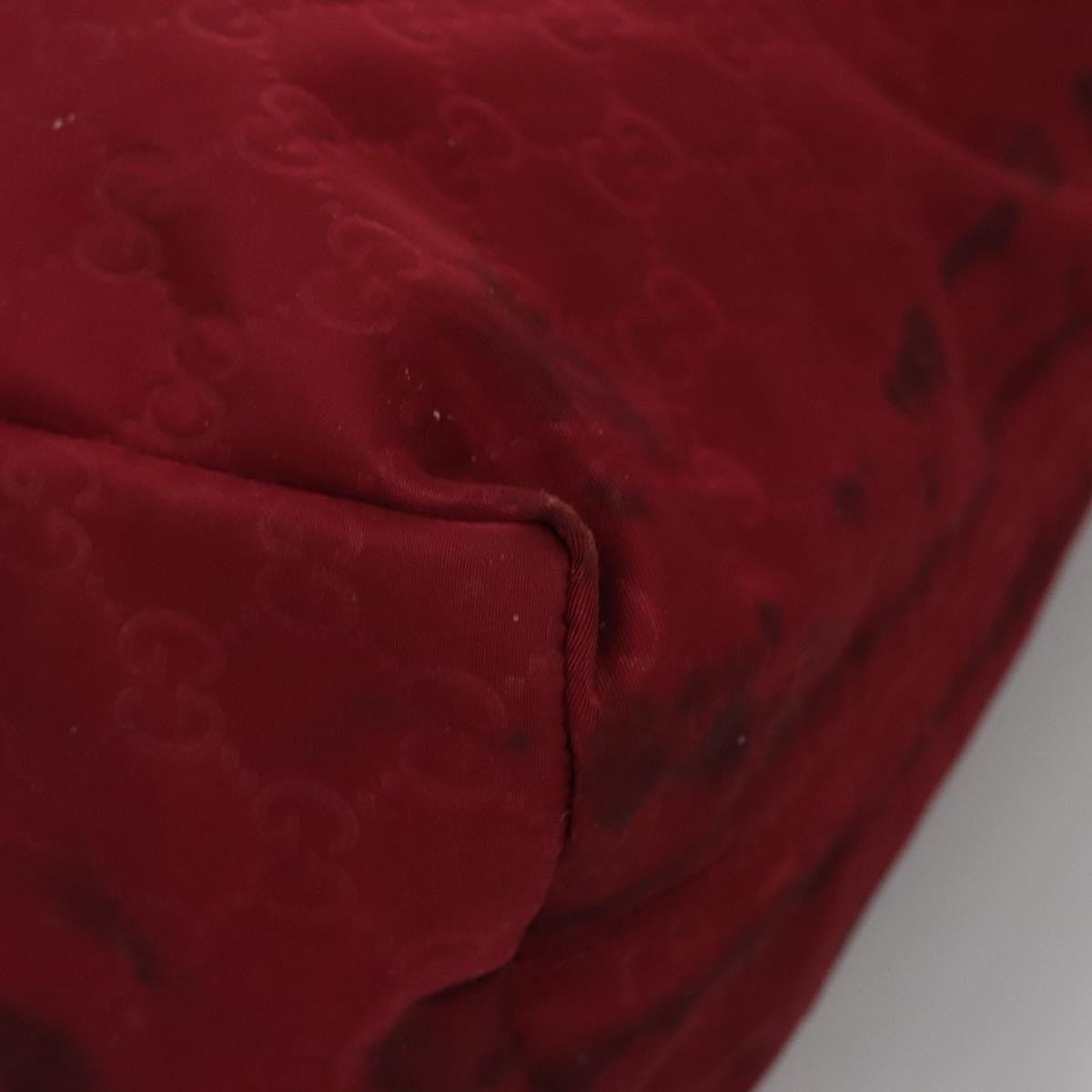 GUCCI GG Canvas Tote Bag Nylon Red - 15