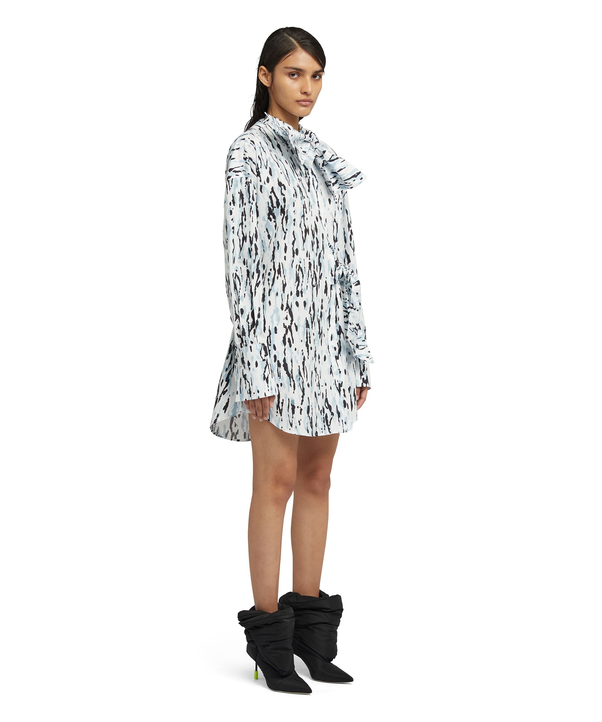 Poplin cotton "Wild Illusion Print" shirt - 4