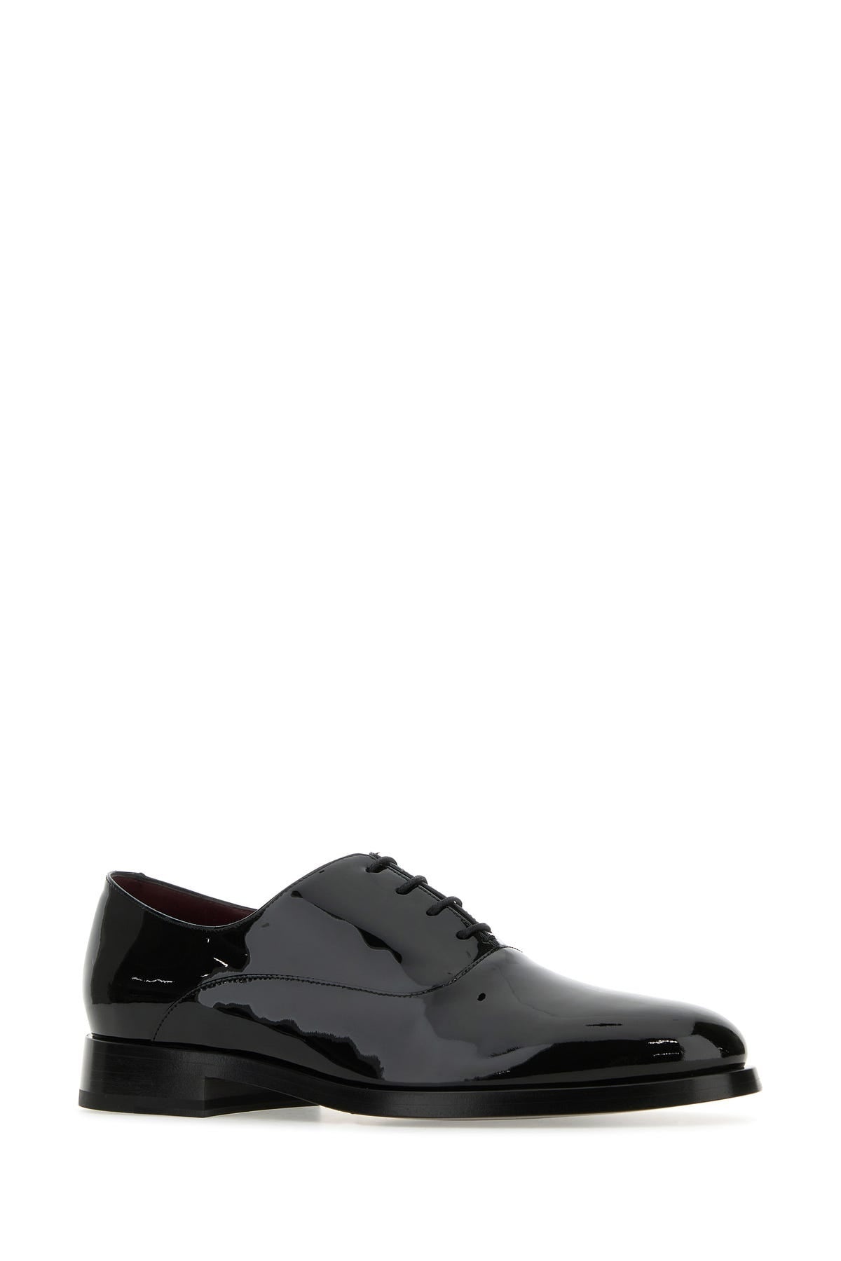 Black leather lace-up shoes - 2