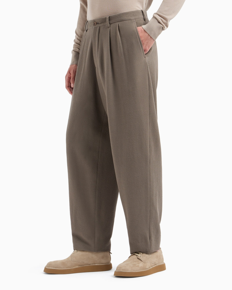 GIORGIO ARMANI STRETCH WOOL SEERSUCKER DOUBLE-PLEAT TROUSERS outlook