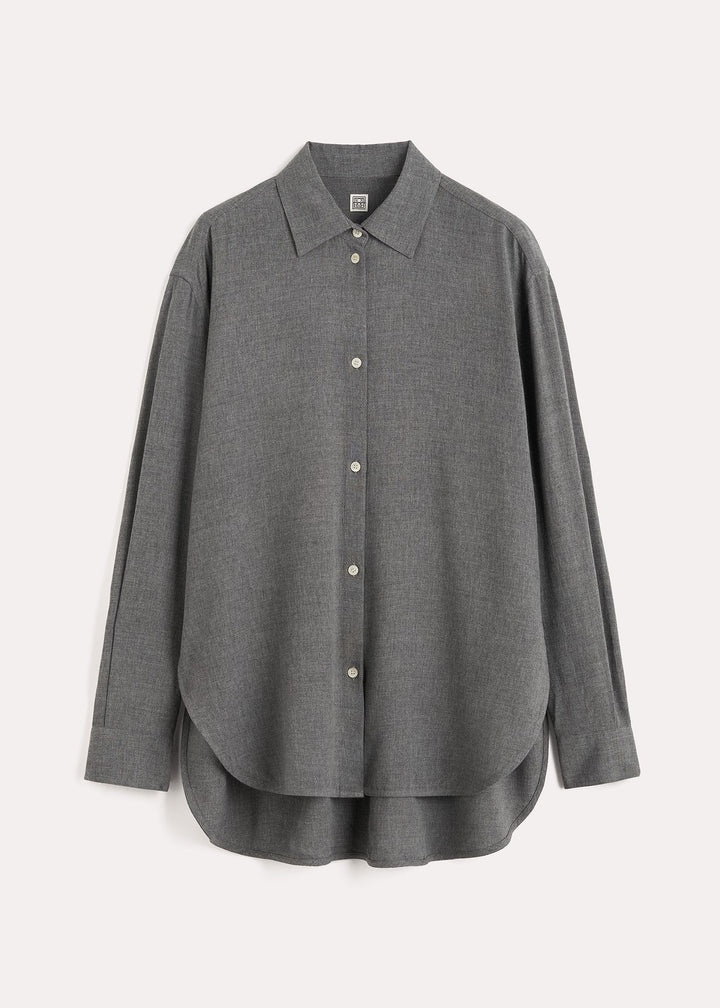 Relaxed shirt grey melange - 1