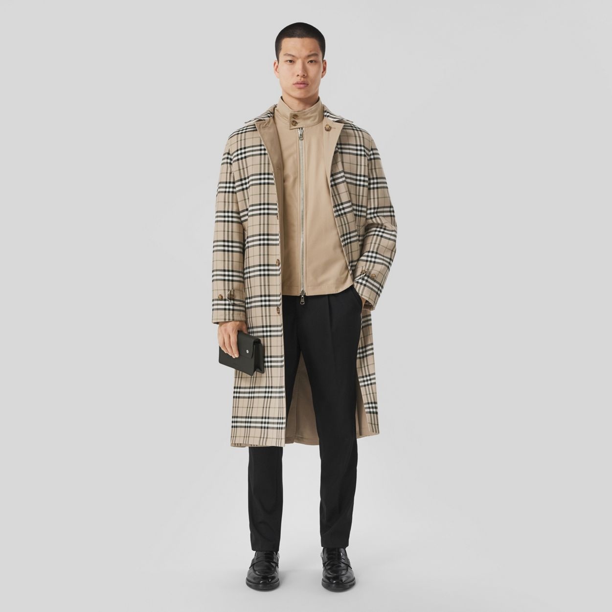 Reversible Check Wool Cotton Harrington Jacket - 6