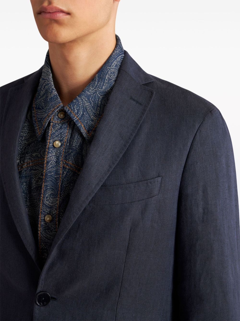 single-breasted wool blazer - 3