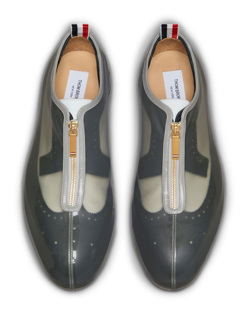 detachable transparent-panel oxford shoes - 3