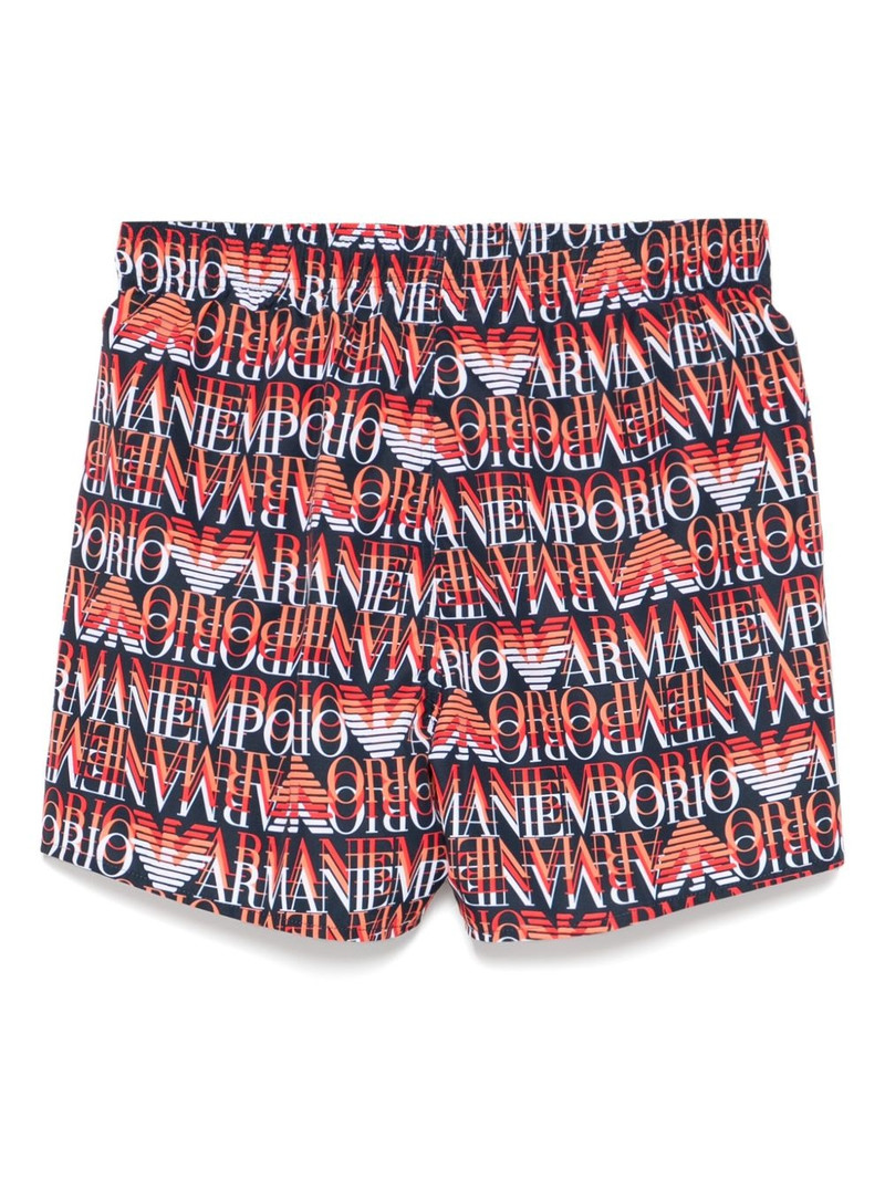 EMPORIO ARMANI logo-print swim shorts outlook
