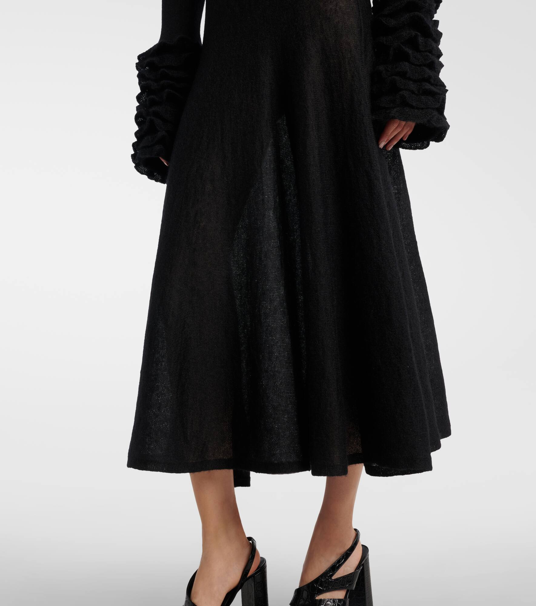 Ruffled mohair-blend maxi dress - 5
