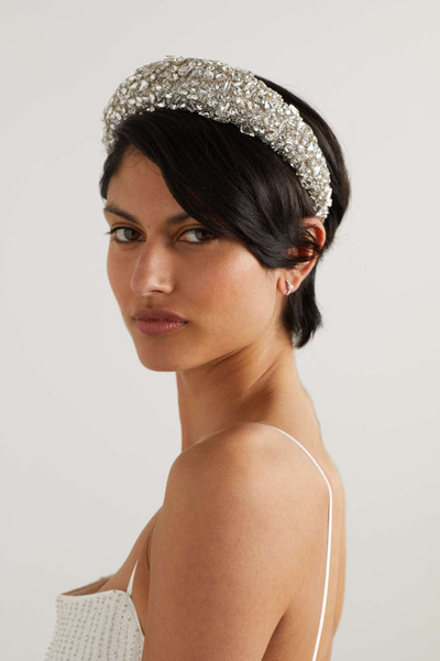 Jennifer Behr Medici embellished satin headband outlook
