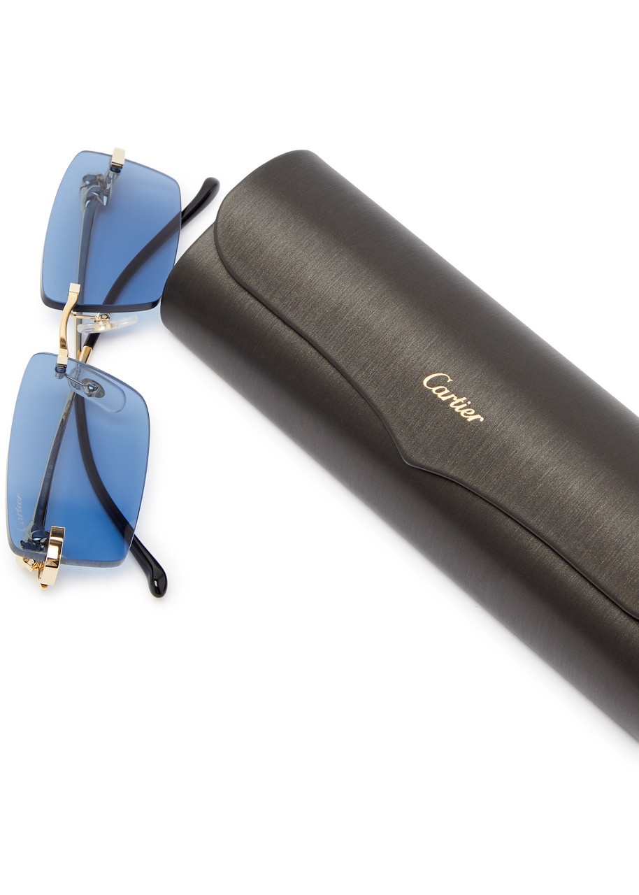 Cartier Signature C De Cartier Rectangle-frame Sunglasses - 4