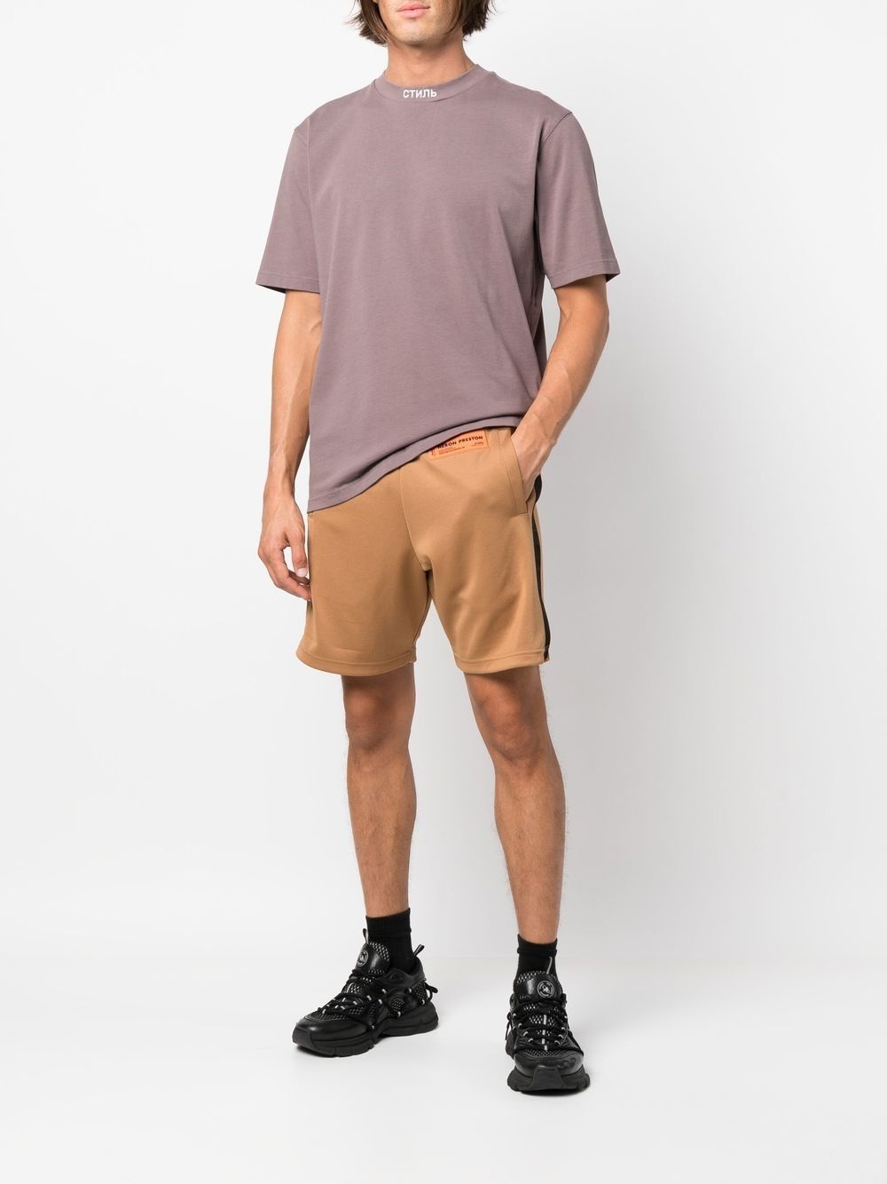 logo-patch deck shorts - 2