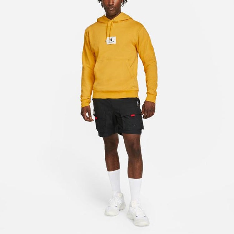 Air Jordan Statement Logo Printing Casual Sports Hoodie 'Yellow' DA9817-713 - 3