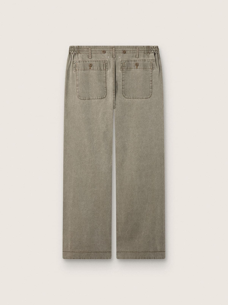 Golden Goose Unisex pants in gray denim with drawstring and star outlook