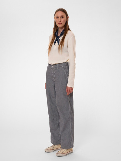 Nudie Jeans Stina Hickory Striped Pants Blue/Offwhite outlook