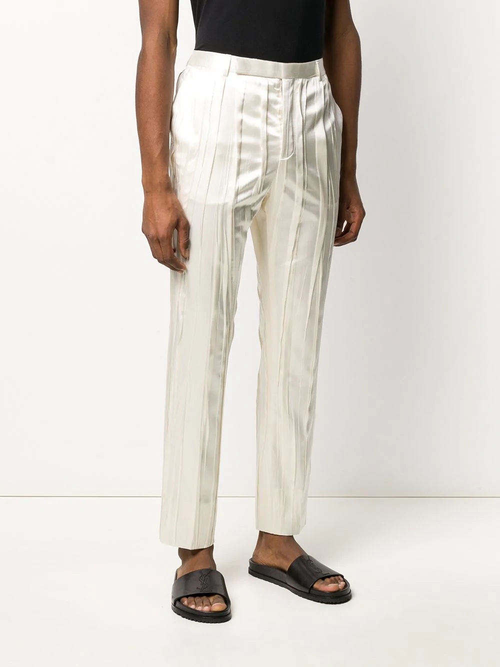 pleated mid-rise tailored trousers - 3