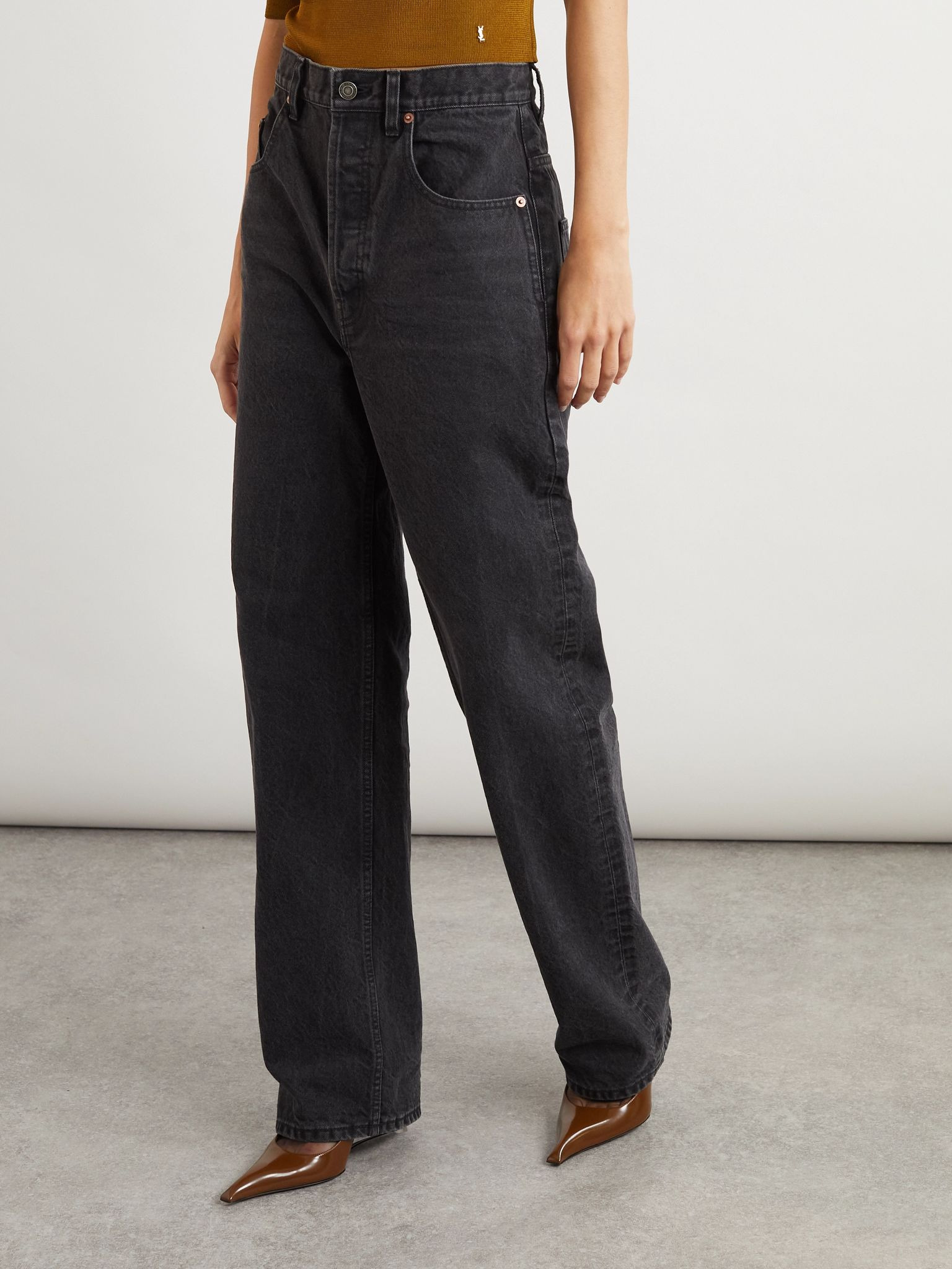 High-rise tapered jeans Black - 3