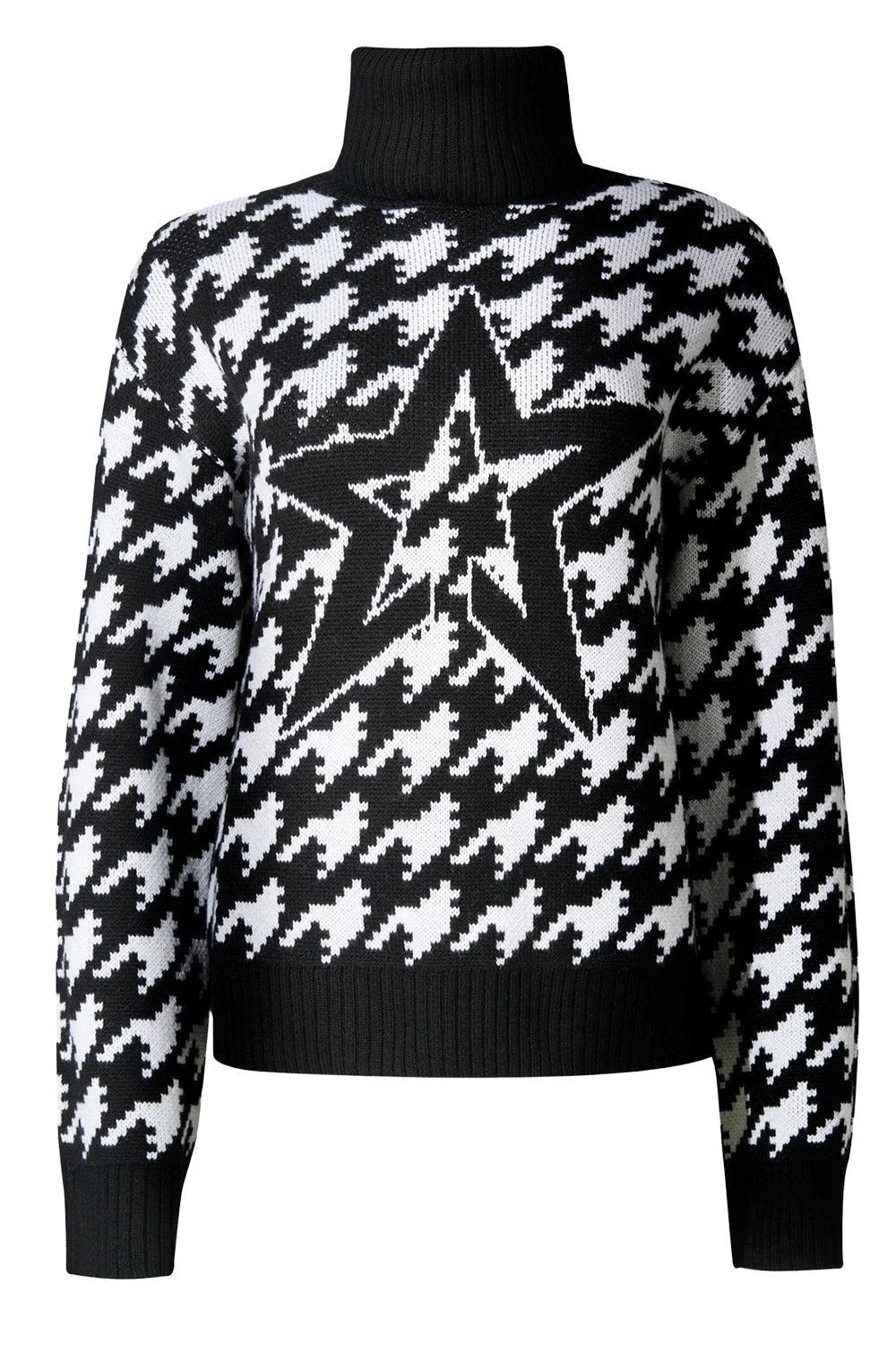 Chunky Houndstooth Sweater - 1