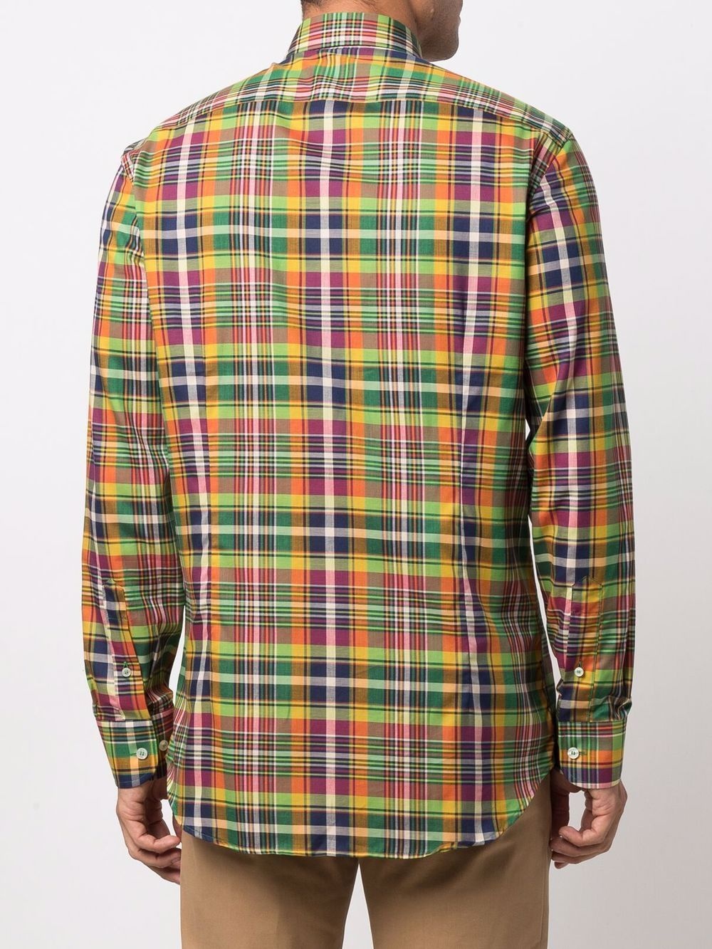 tartan-check long-sleeve shirt - 4