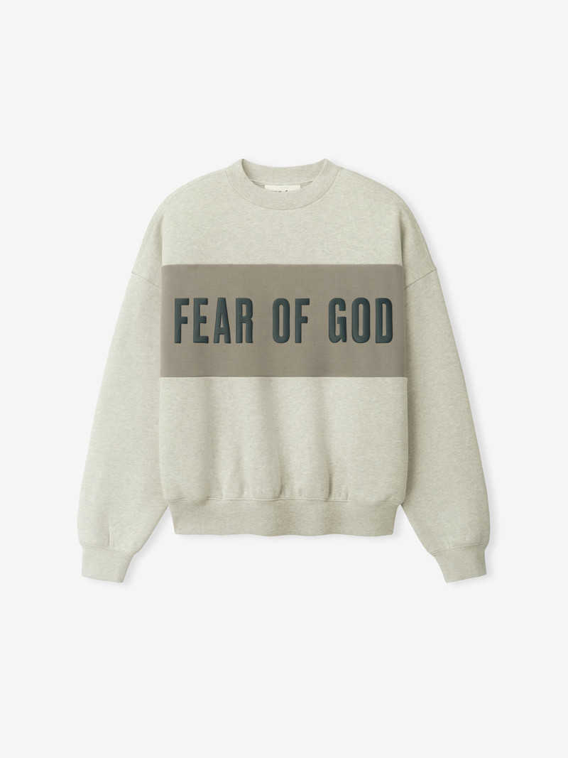 Cropped Relaxed Panelled Sweatshirt - 1