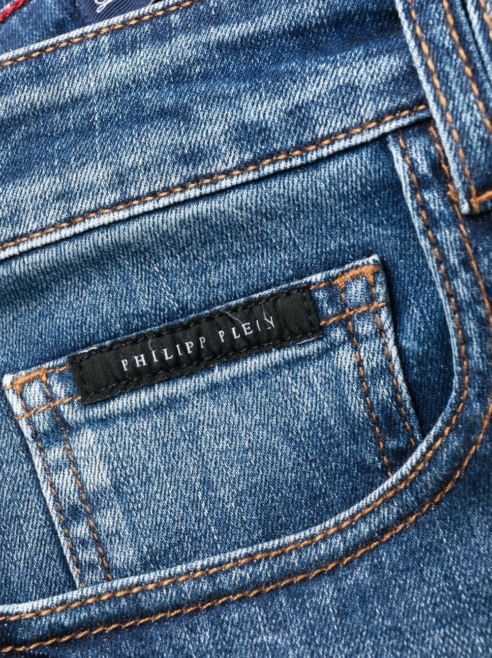 logo-patch straight-leg jeans - 6