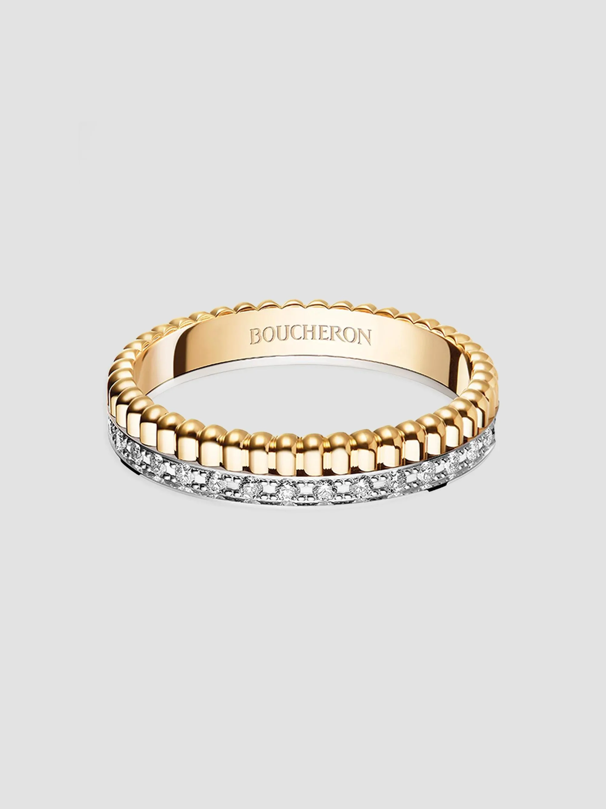 Women's Quatre Radiant Edition 18K Two-Tone Gold & 0.24 TCW Diamond Wedding Band - Yellow Gold - 1