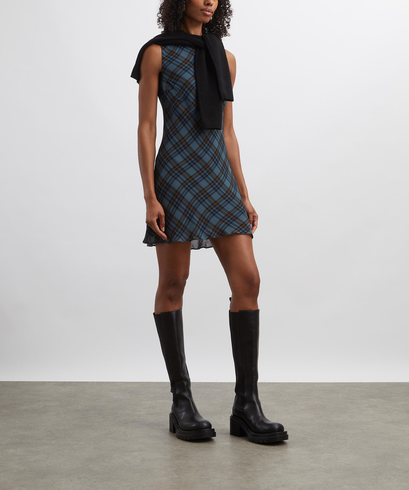 Dale Slate Plaid Mini Dress 2