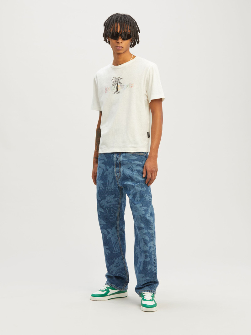 Palm Angels Palmity Allover Laser Denim outlook