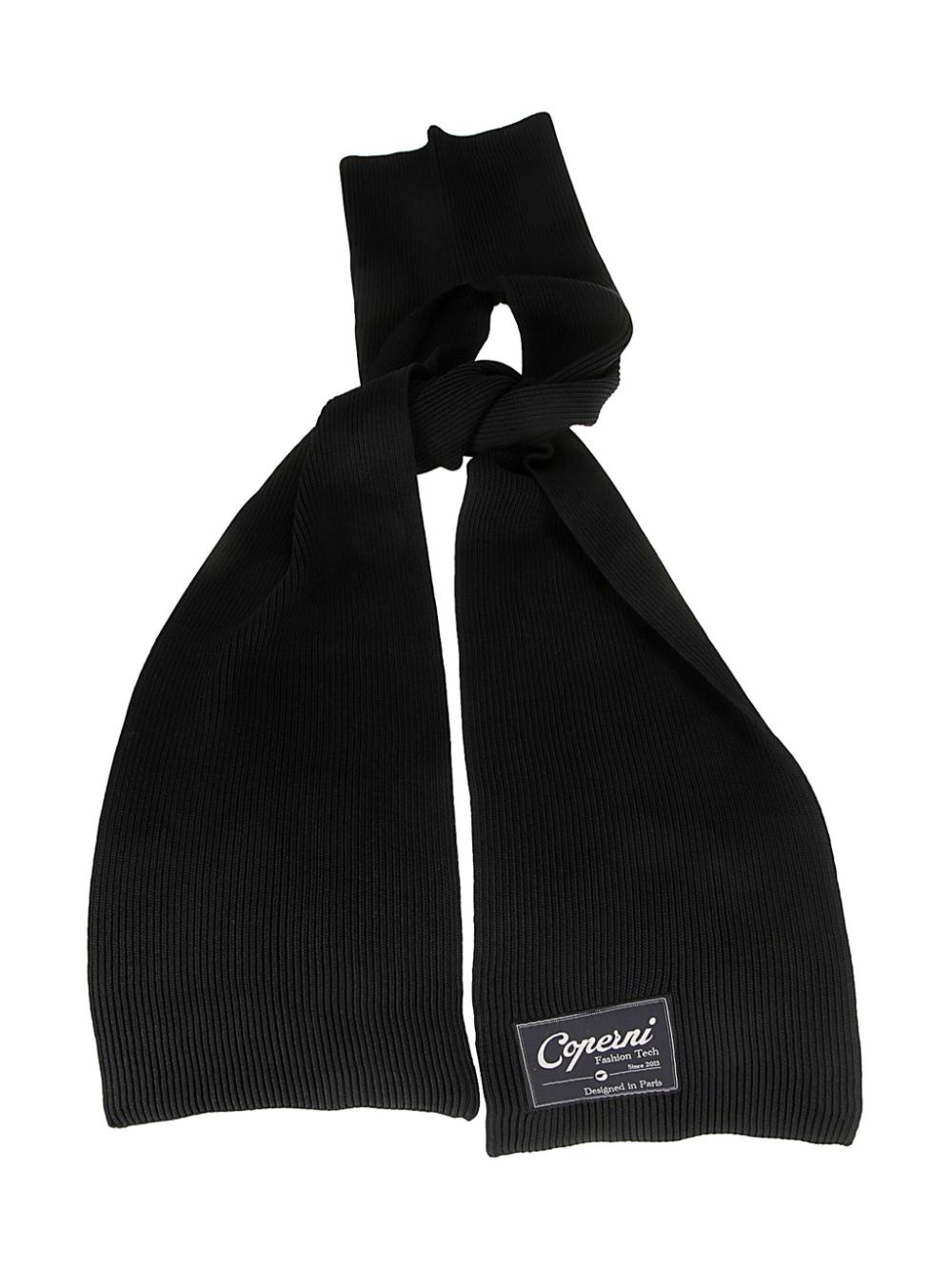 loog patch ribbed scarf - 2