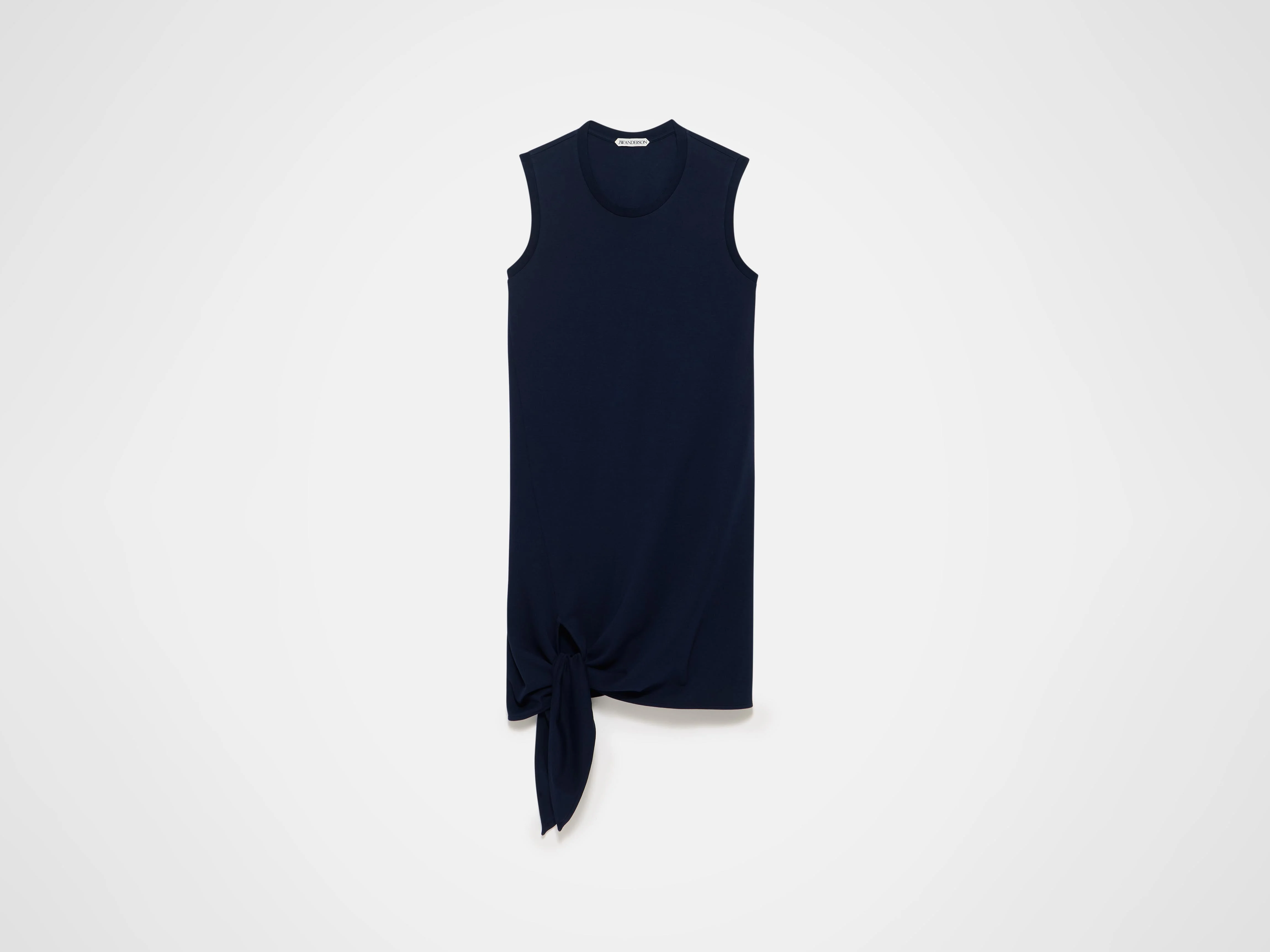WOMENS HEM KNOT DRESS IN KHAKI - 1