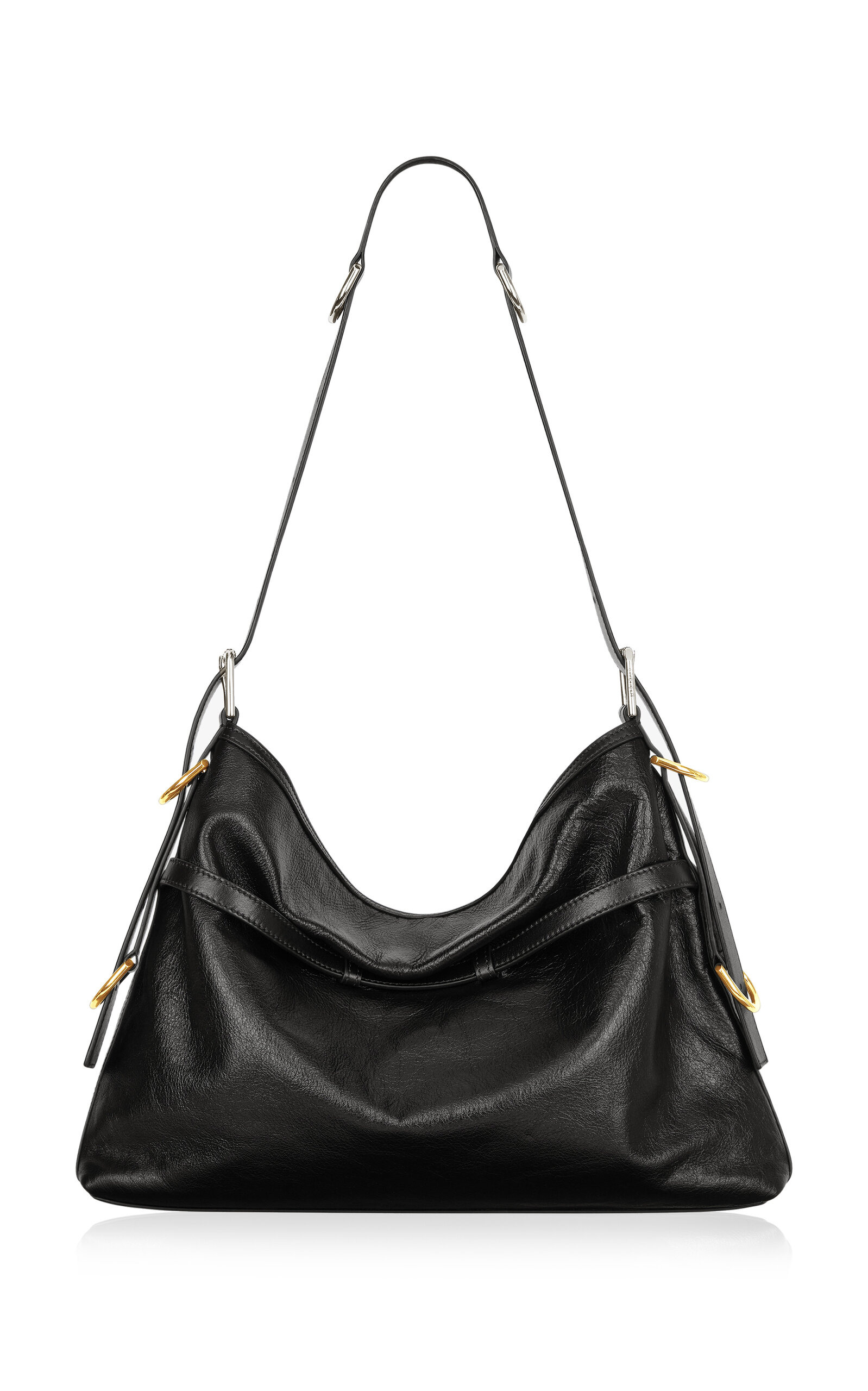 Medium Voyou Leather Hobo Bag neutral - 3