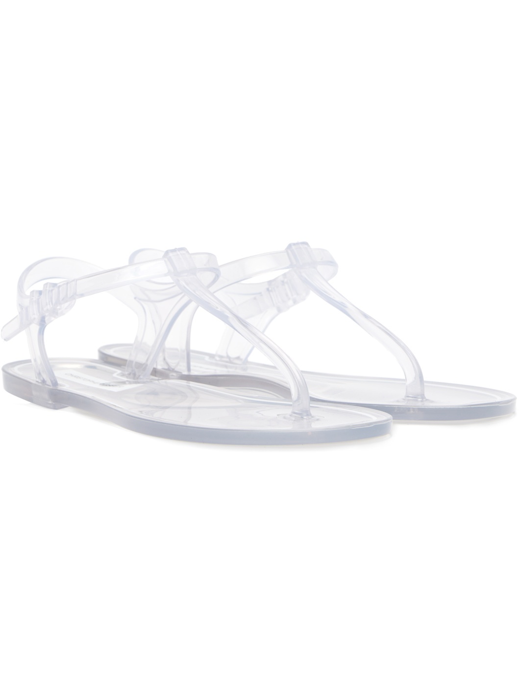 Transparent Billi T-Bar Flat Sandals - 4