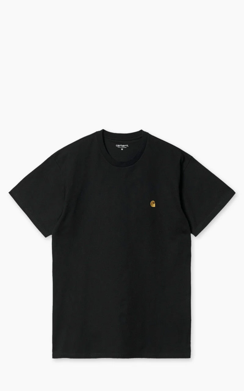 CARHARTT WIP S/S CHASE T-SHIRT BLACK/GOLD - 1