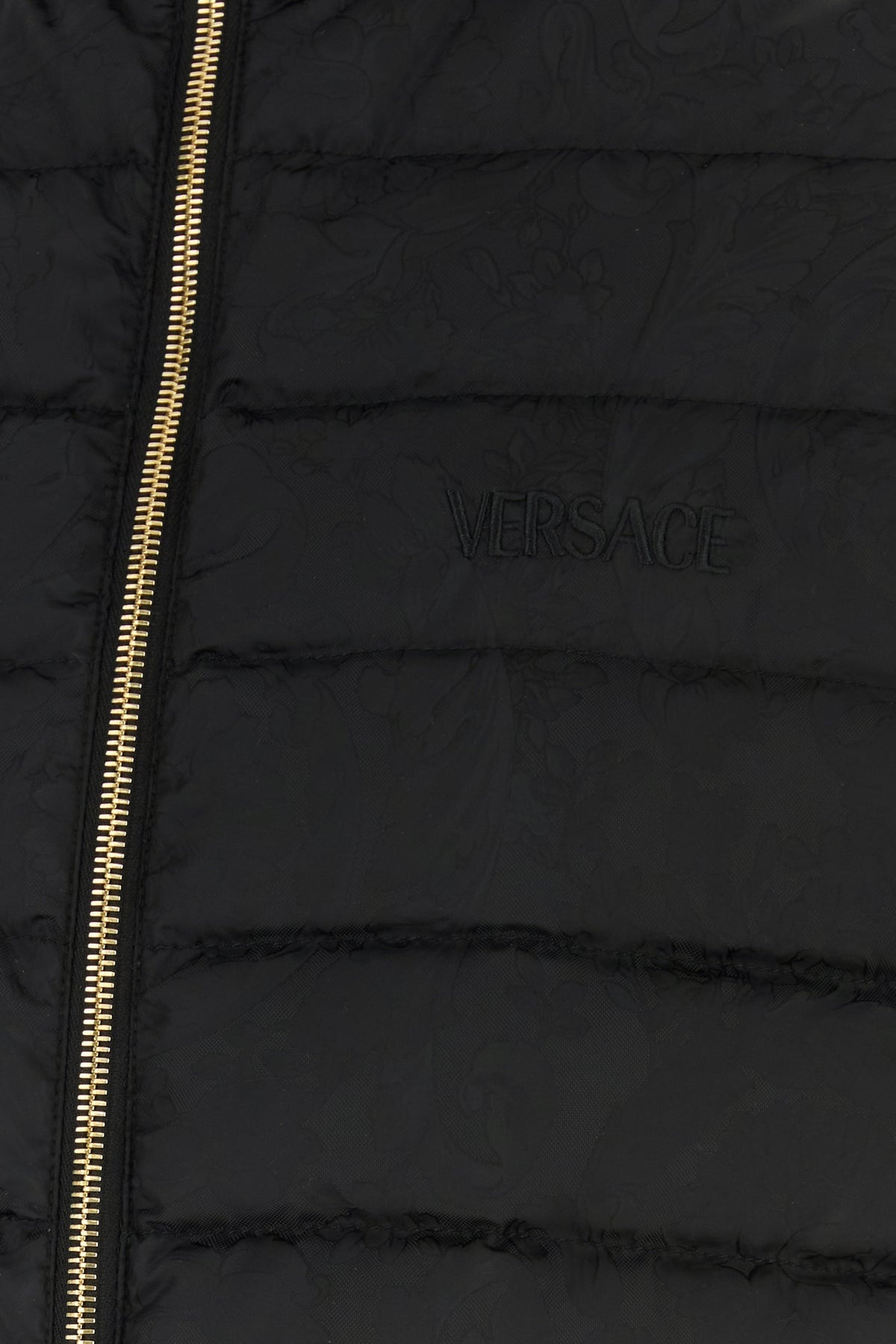 Black nylon down jacket - 5