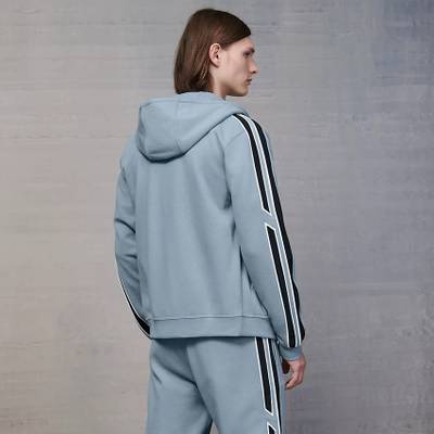 Hermès "Run H" zipped hooded sweater outlook