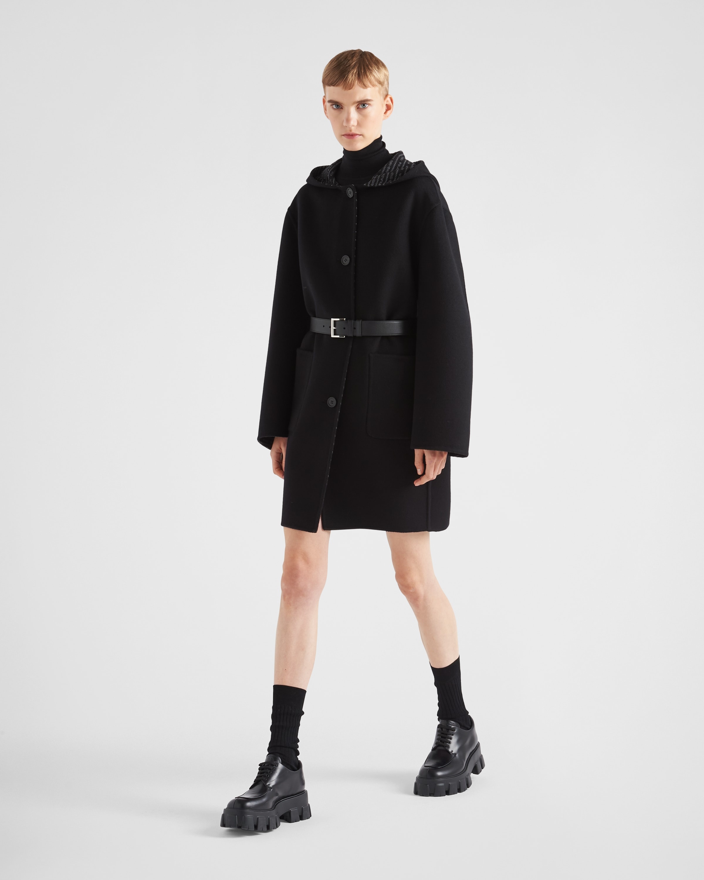 Single-breasted double wool coat - 2