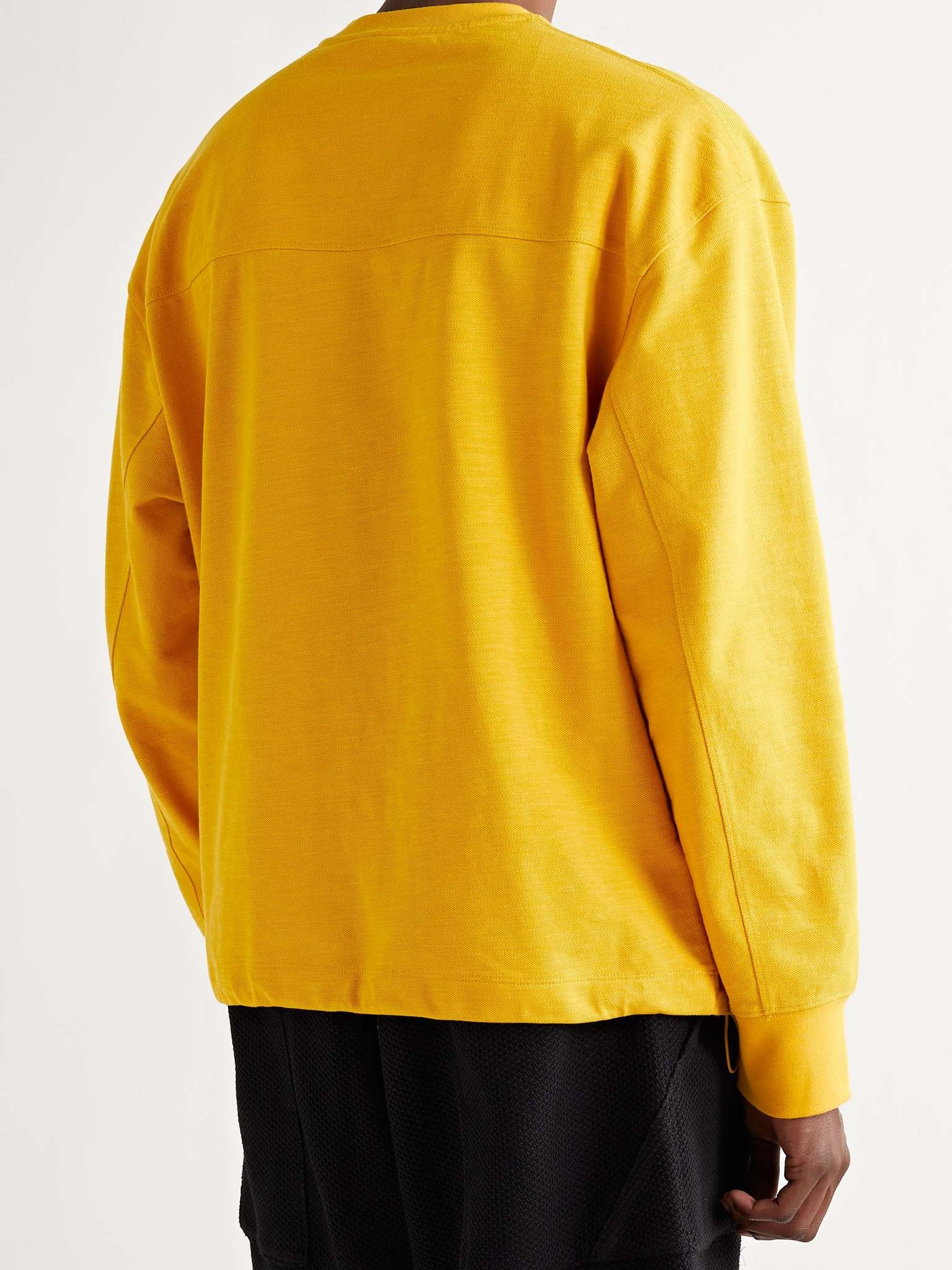 Oversized Logo-Print Cotton and Linen-Blend Piqué Sweatshirt - 4