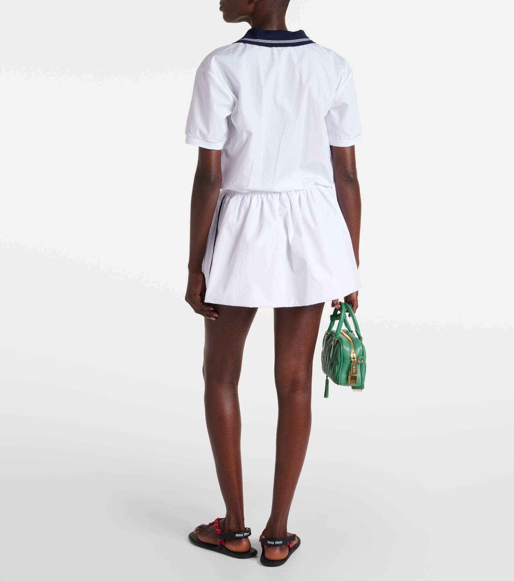 Logo cotton polo dress - 3