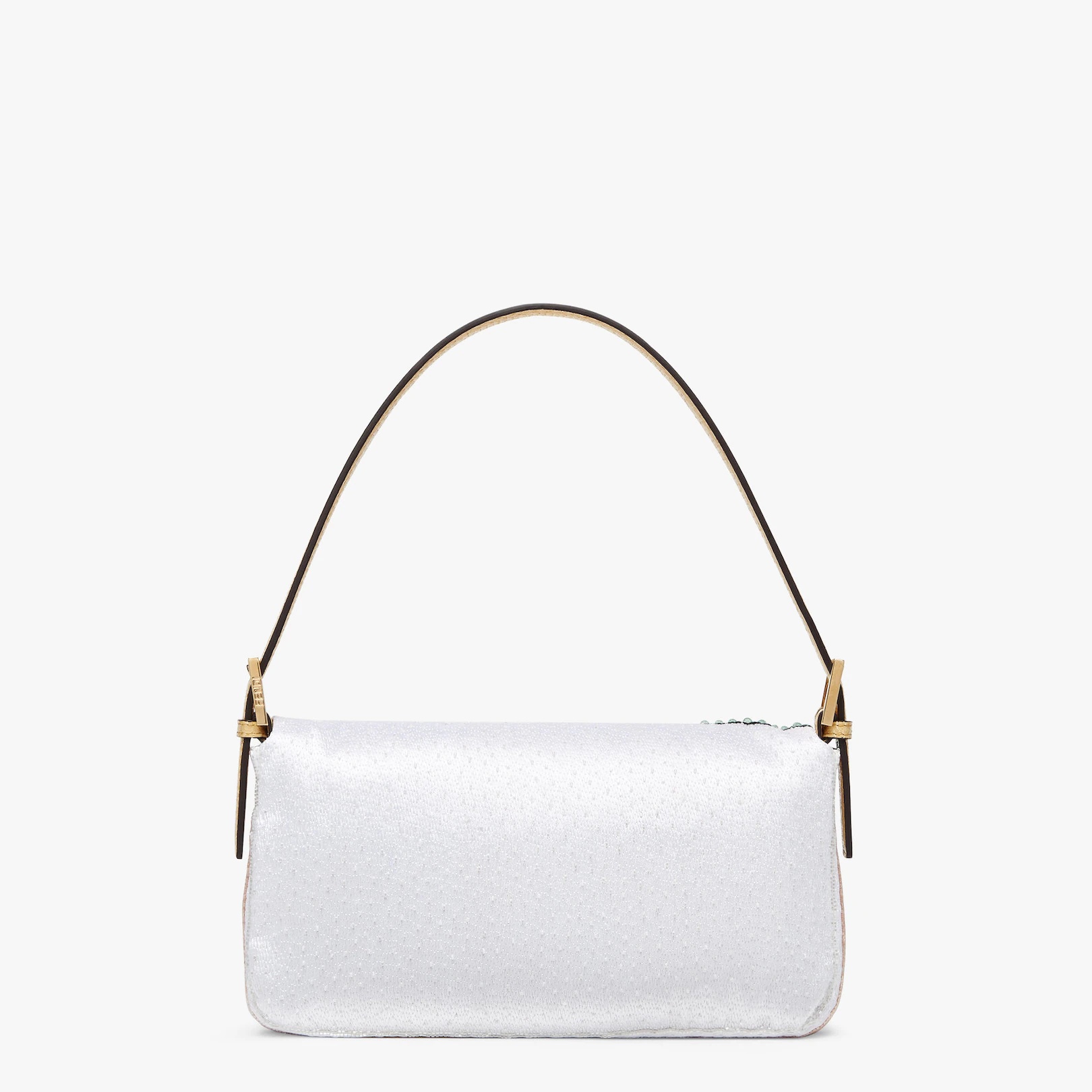 Medium 1997 Baguette bag made of satin with delicate all-over bead embroidery embellished with an FF - 3