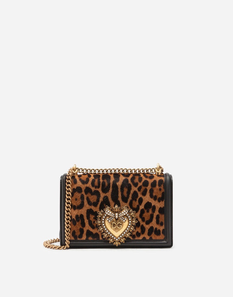 Medium Devotion bag in leopard-print pony hair - 1