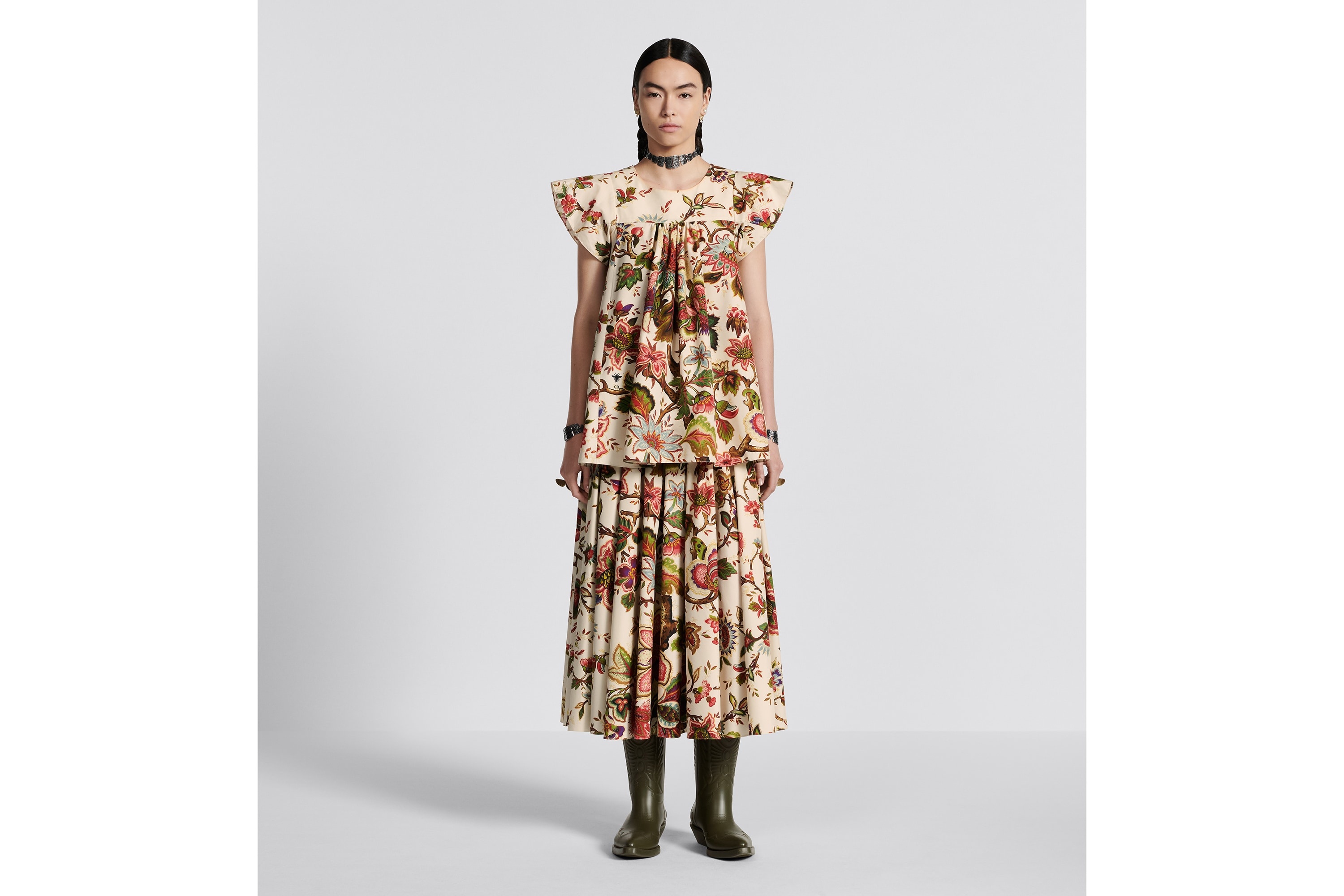 Mid-Length Pleated Skirt - 4