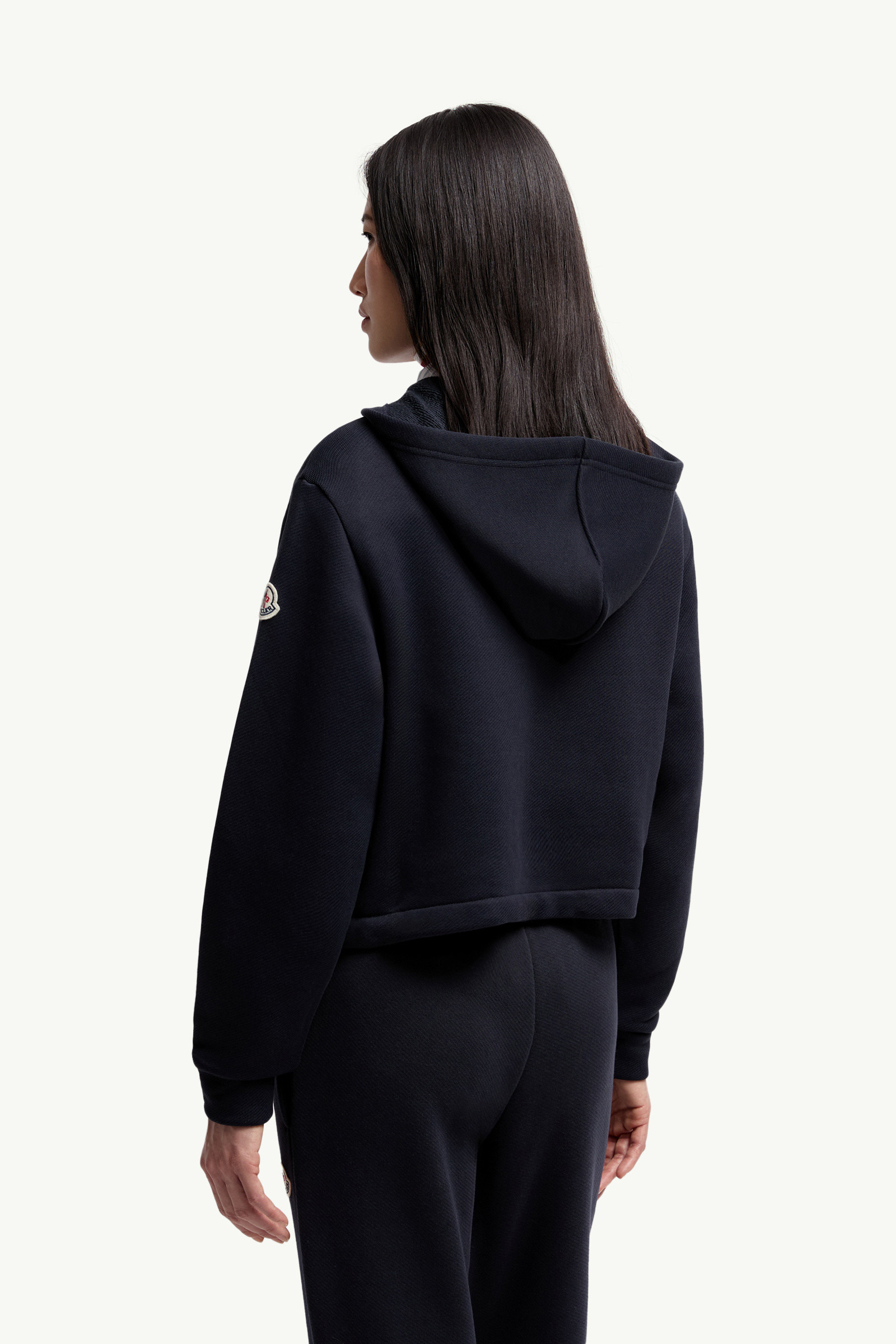 Knit Accent Cotton Zip-Up Hoodie - 5