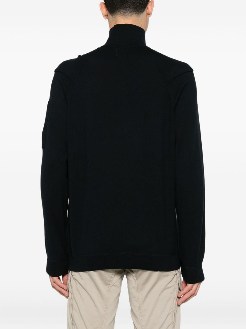 Lens-detail half-zip sweater 4