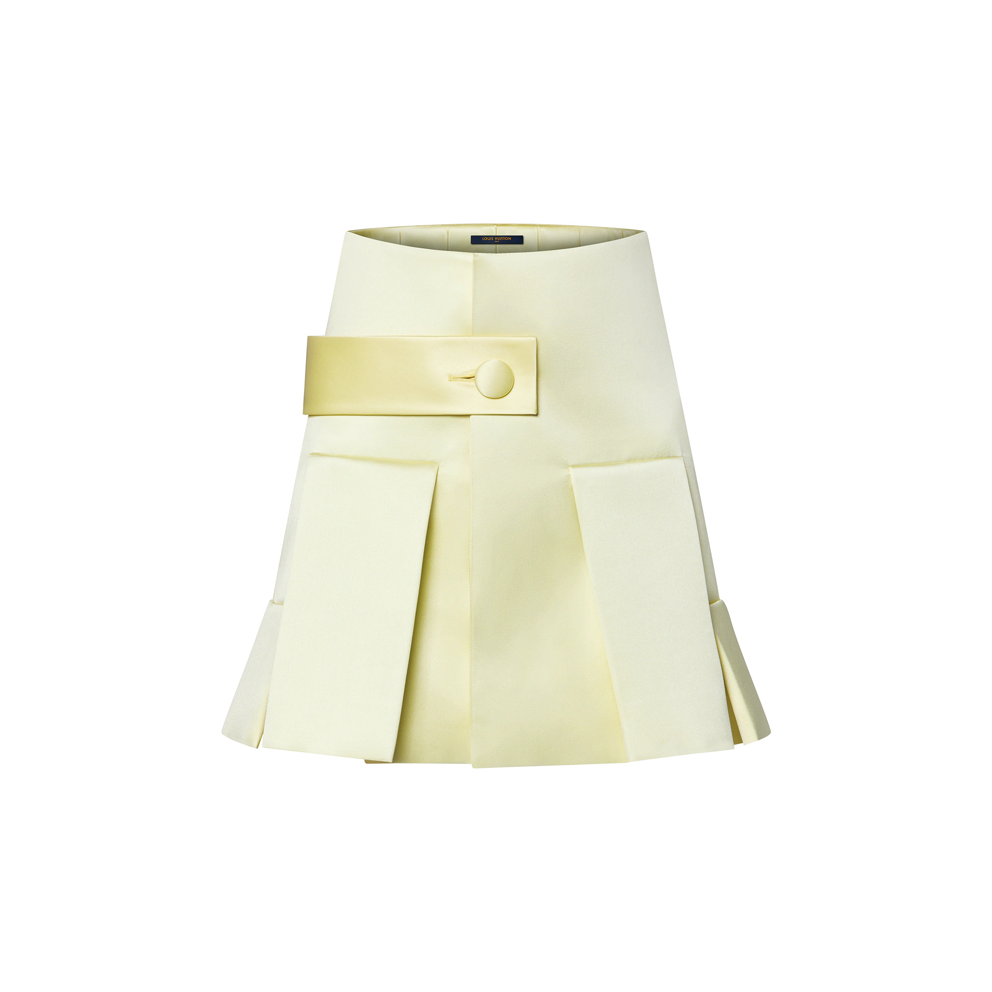Button Tab Pleat Skirt - 1