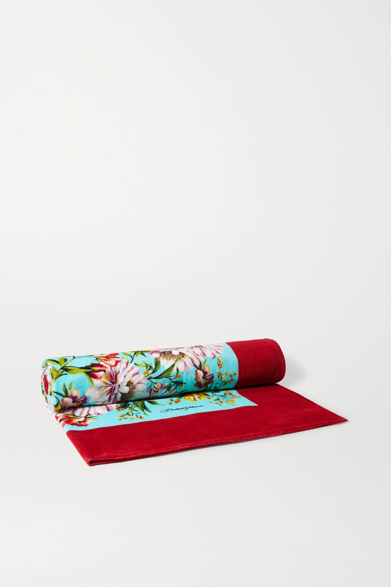 Floral-print cotton-terry beach towel - 1