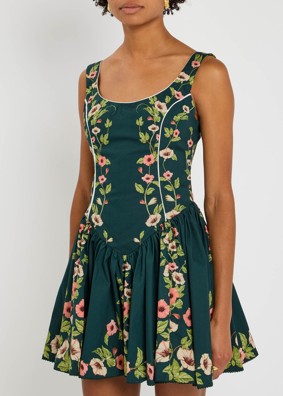 Agua BY Agua Bendita Pluma Mosquetero Floral-print Cotton Mini Dress - 2