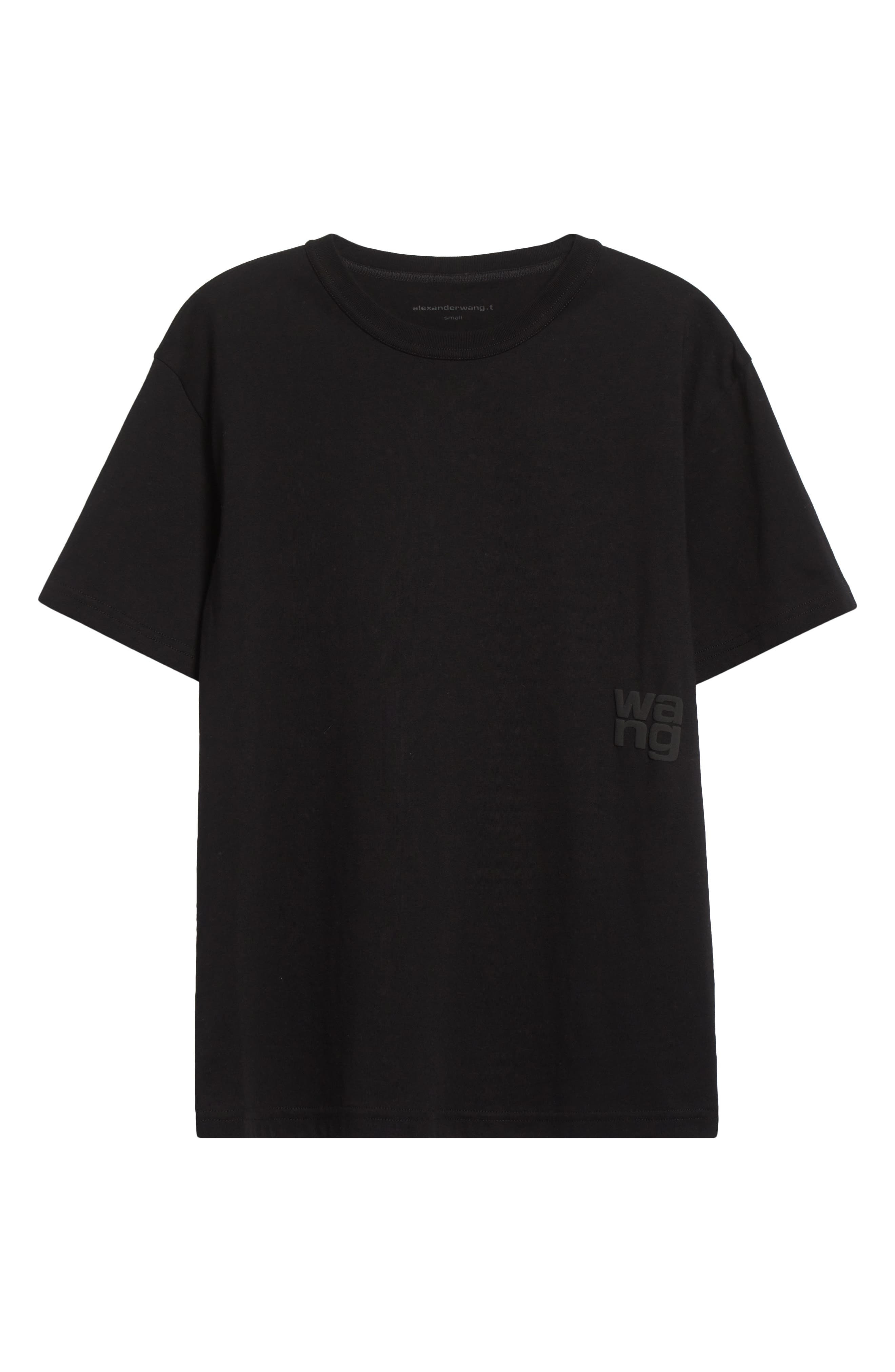 Alexander Wang Puff Logo Cotton Jersey T-Shirt in Black at Nordstrom - 6