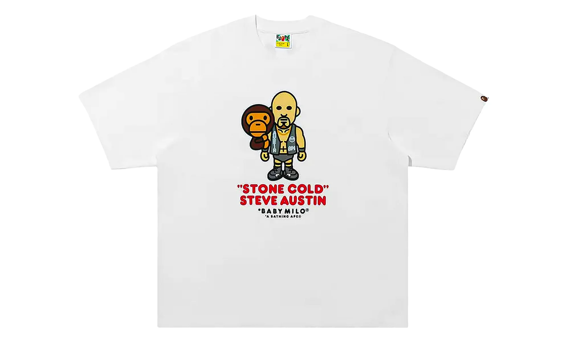 WWE Stone Cold Steve Austin Baby Milo Relaxed Tee "White" BAPE064 - 1