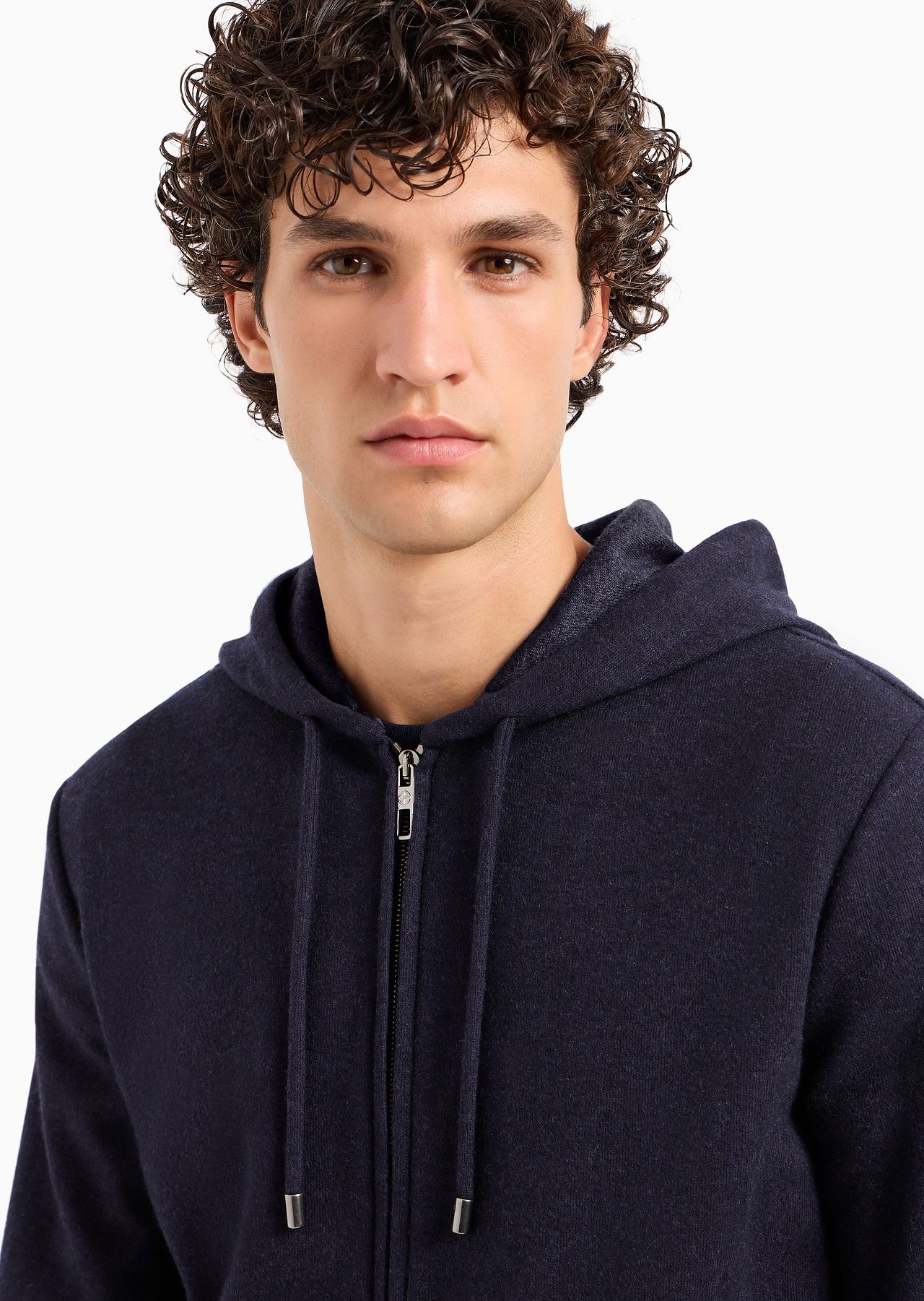 Giorgio Armani Vicuña sweatshirt with hood in cashmere and vicuña - 6