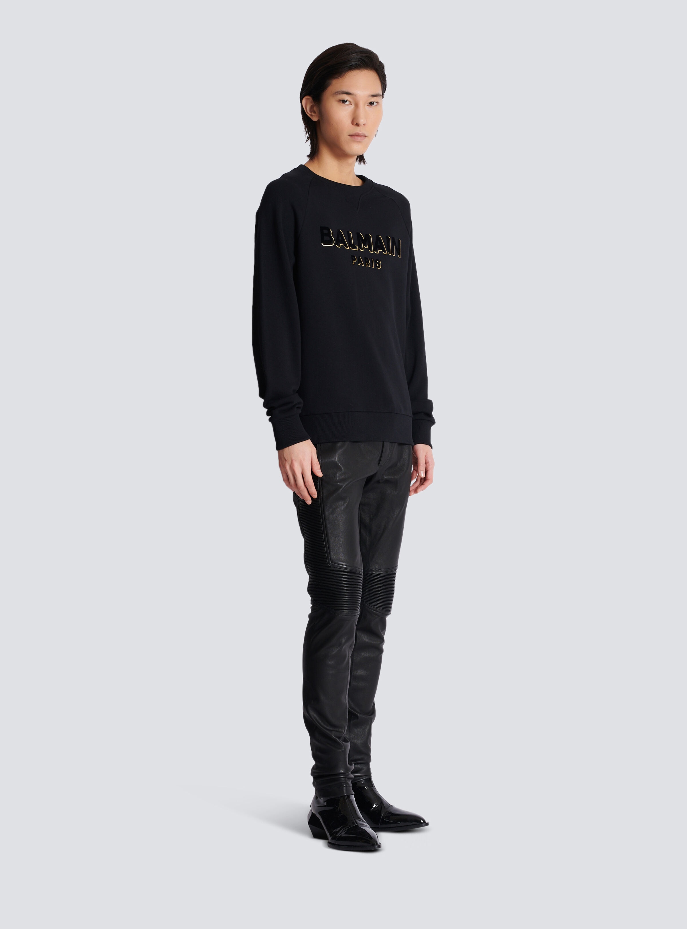 Metallic flocked Balmain sweatshirt - 3