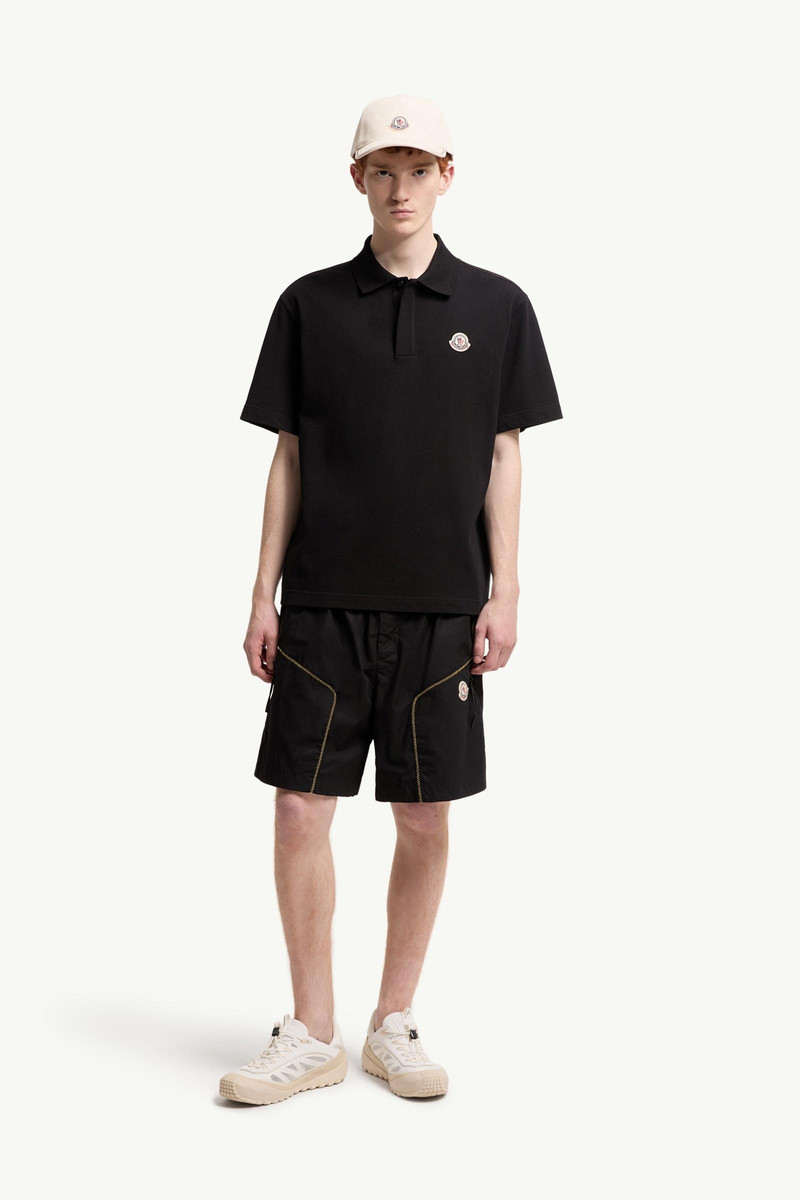 Moncler Logo Cotton Piquet Polo Shirt outlook
